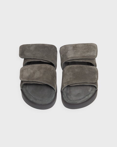 Sandals Classic Suede Velcro Taupe 2