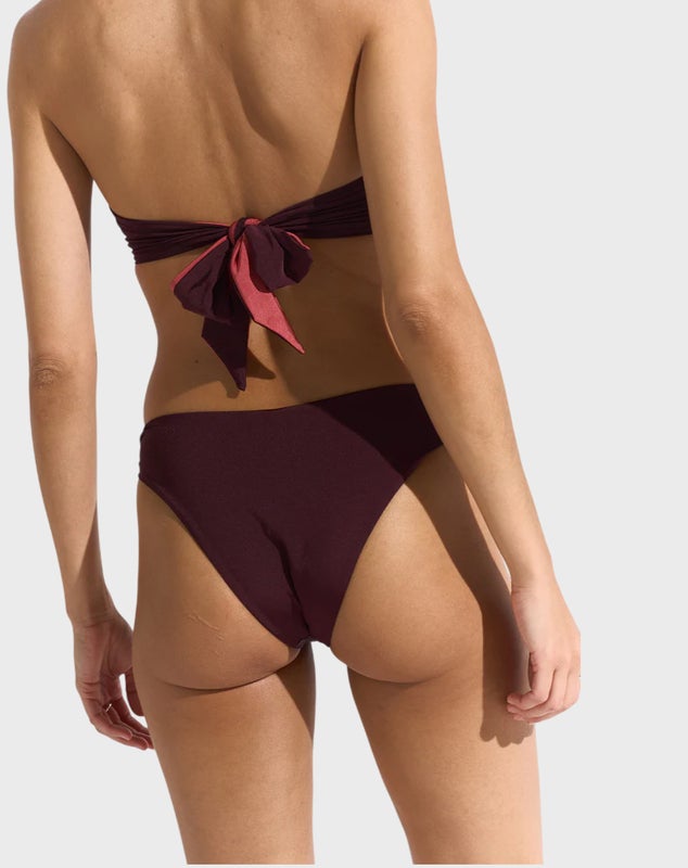 Seaquelle  Bikini Bottom Twisted Burgundy  M
