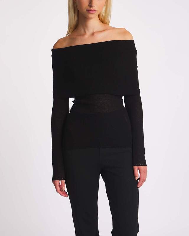 Filippa K Top Light Off Shoulder Black S