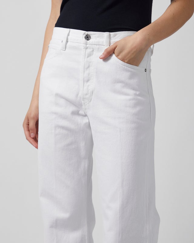 Frame Jeans The Lax Raw Fray White 30