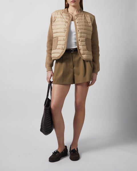 Cardigan Padded Cotton  Ljusbeige 2