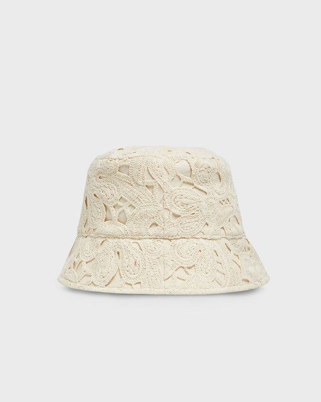 Moncler Bucket Hat Macramé Grön ONESIZE