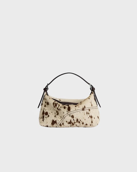 Vadena Mandorla/Walnut Printed Mini Cow/Vacchetta vit/brun ONESIZE 2