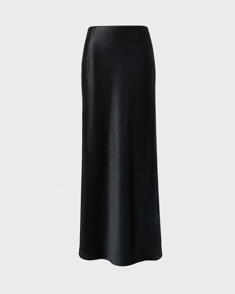 Skirt Cielo Long Satin Black 1