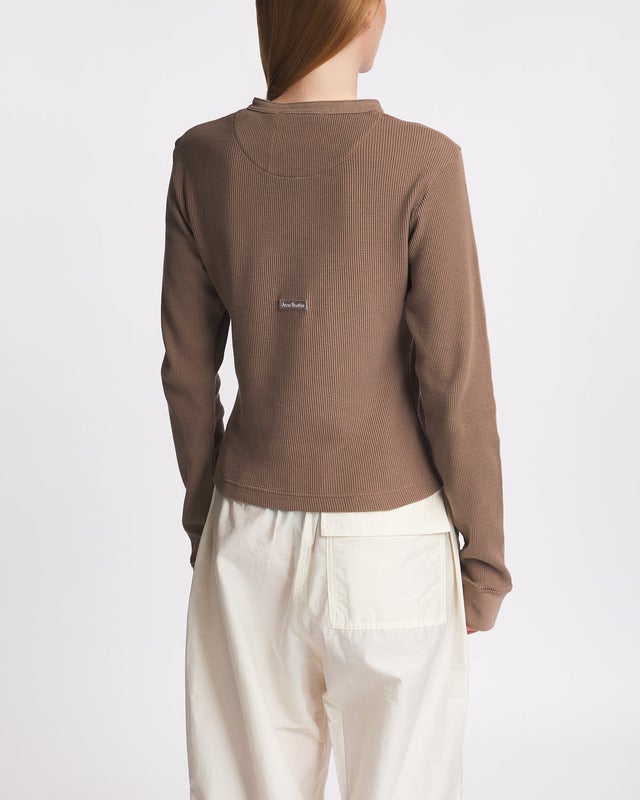 Acne Studios T-Shirt Fitted Long Sleeve  Taupe M