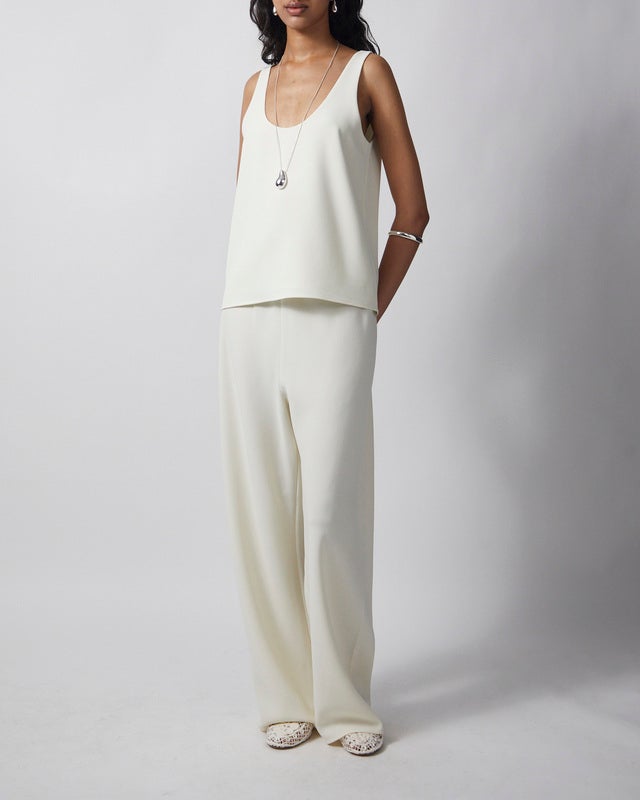 Almada Byxor Bea Crepe Pants Creme L