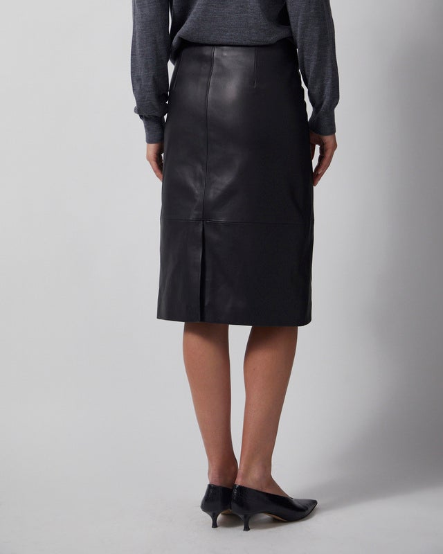 Wakakuu Icons Skirt Leather Pencil Black 34