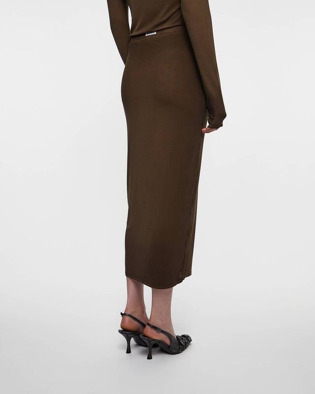 Acne Studios Kjol Fitted Ribbed Mud L