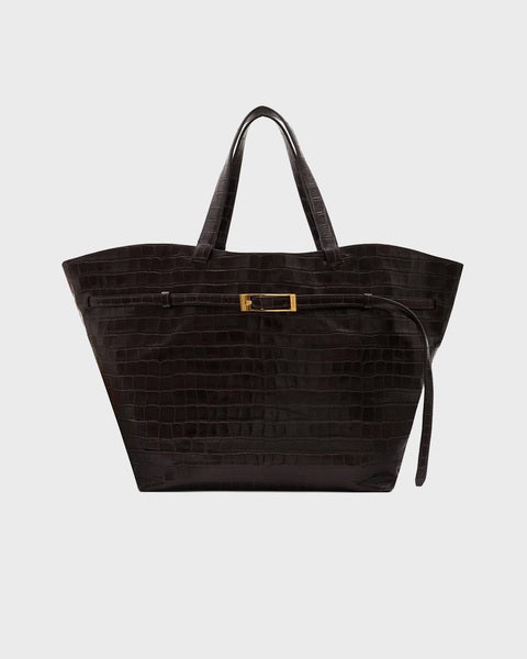 ELLY TOTE EMBOSSED - DARK BROWN mörkbrun ONESIZE 1