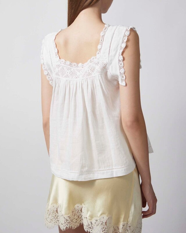 DÔEN Top Aphra White M