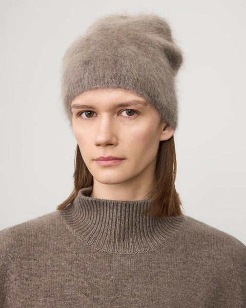 Brushed Beanie Cashmere  Brown ONESIZE 2