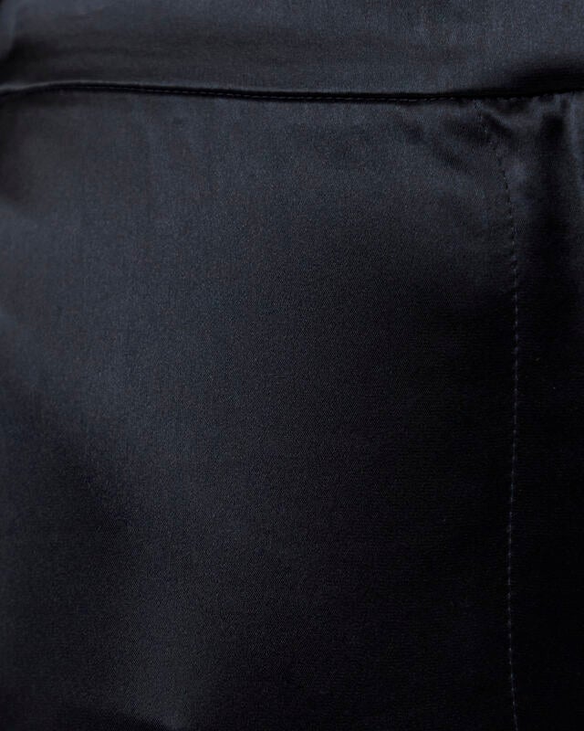 Malina Trousers Marine Satin Lace Hem Black 42