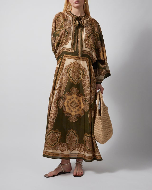 Zimmermann Dress Mahon Tunic Midi Brown  1 (S-M)