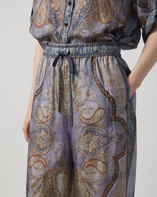 Zimmermann Byxor Wanderlust Relaxed Pant Blå 0 (XS-S)