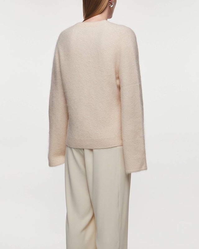 Filippa K Cardigan Fluffy V-Neck Beige S