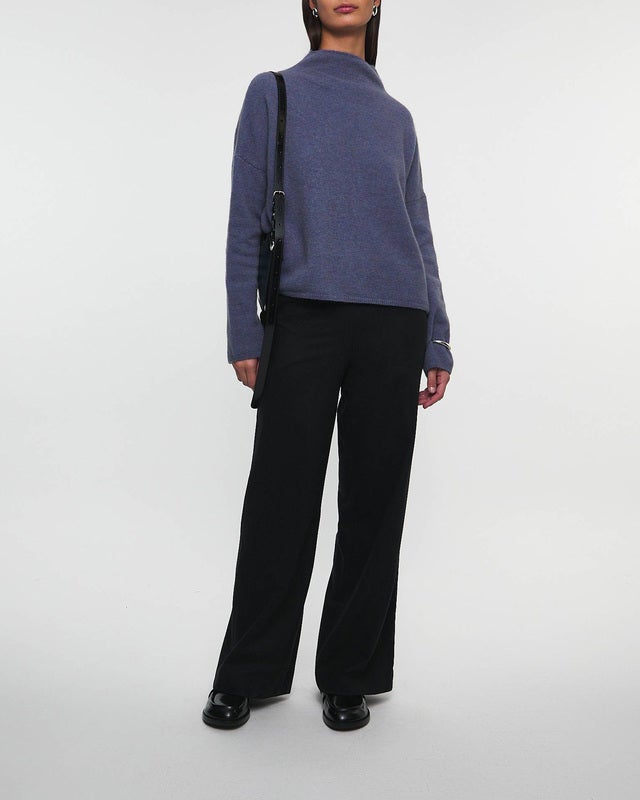 Filippa K Sweater Mika Yak Funnelneck Dusty blue XL