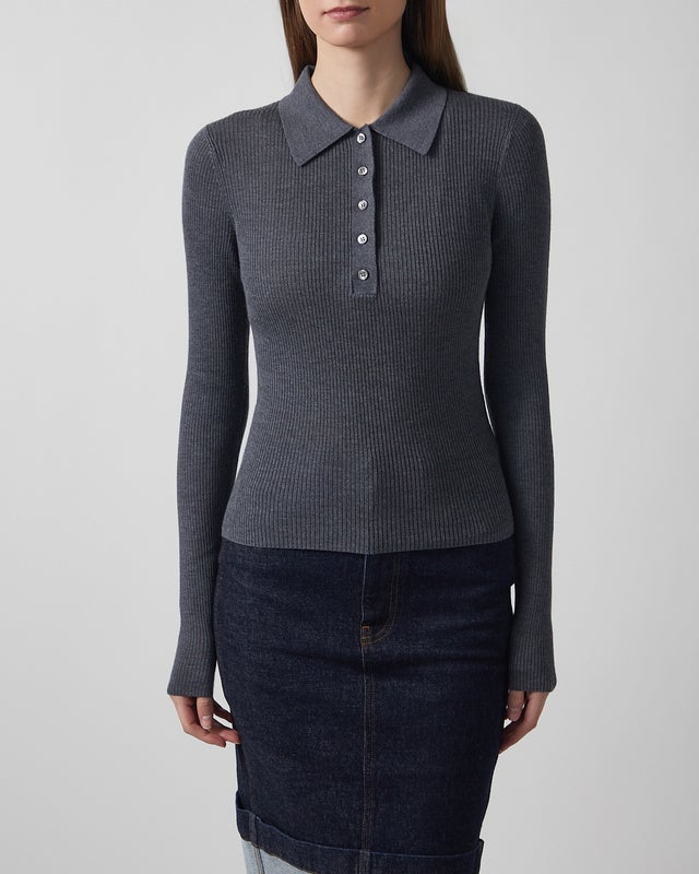 Almada Label  Top Jules Rib Grey L