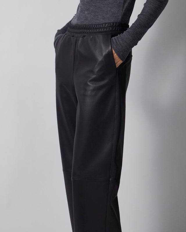 Wakakuu Icons Trousers Cropped Leather Black 42