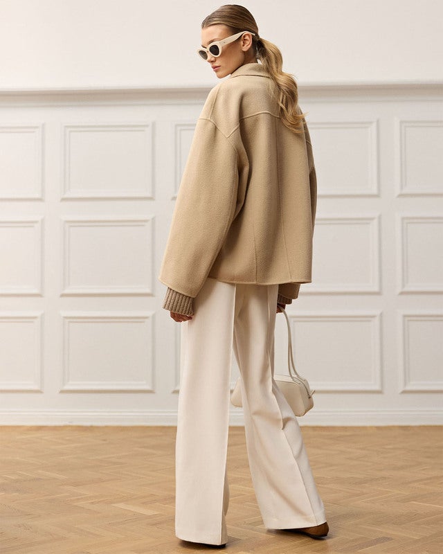 Wakakuu Icons Jacka Logo Wool  Beige XS