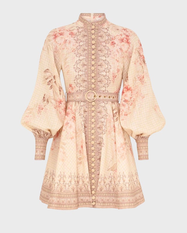 Zimmermann Klänning Illuminate Buttoned Mini Multicolor 2 (M-L)