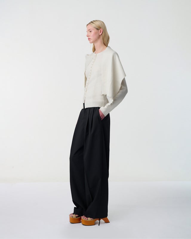 LEONI Cardigan Rooni Shawl Ivory 38