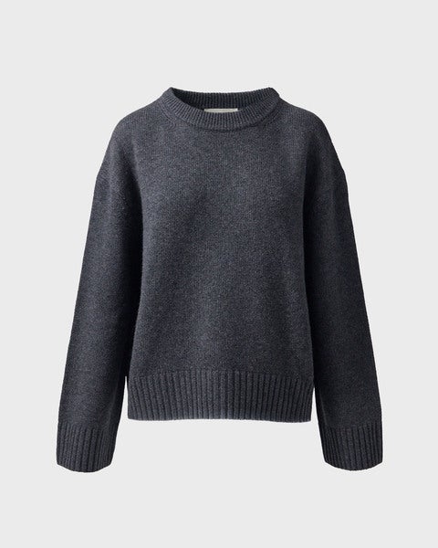 Sweater Cashmere Wool R-neck Grey 1