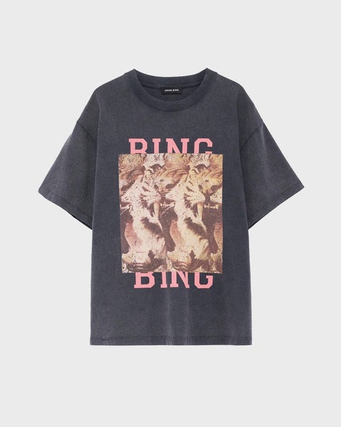 T-Shirt Cade Tee Tiger Bing Washed Black 1