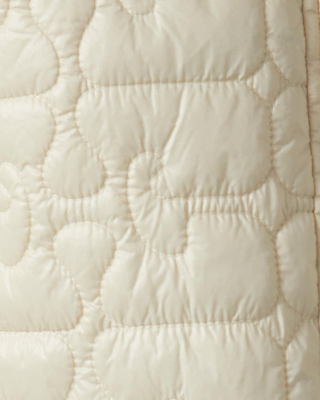 Ganni Jacket Shiny Quilt Cream L-XL