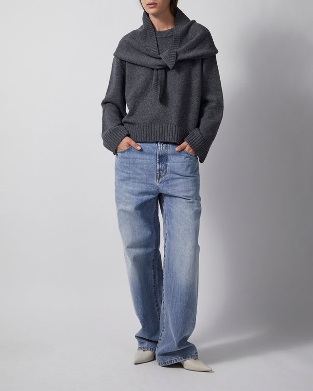 Wakakuu Icons Sweater Cashmere Wool R-neck Grey XS