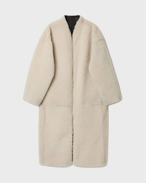 Shearling Coat Cream 1