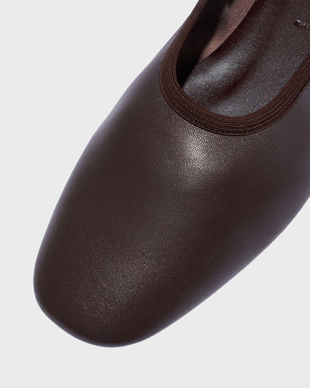 Aeyde Flats Dex Nappa Leather Moka Dark Brown EUR 40