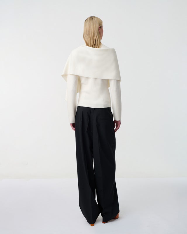 LEONI Cardigan Rooni Shawl Ivory 38