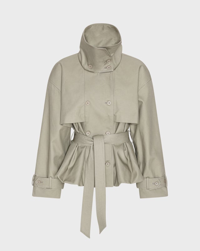 ROTATE  Jacket Short Trench Coat Grey 36