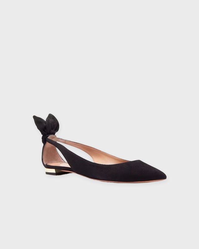 Aquazzura Ballet Flats Bow Tie Black EUR 36