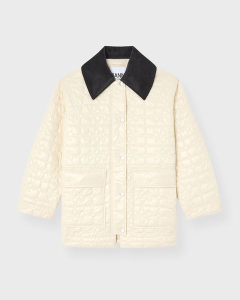 Jacket Shiny Quilt Cream 1