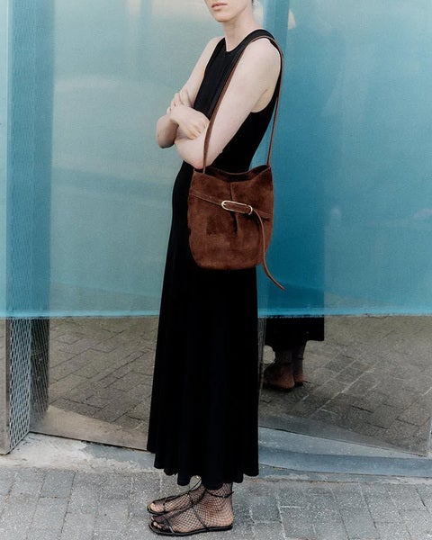 Bag Belted Bucket Brown Suede Dark brown ONESIZE 2