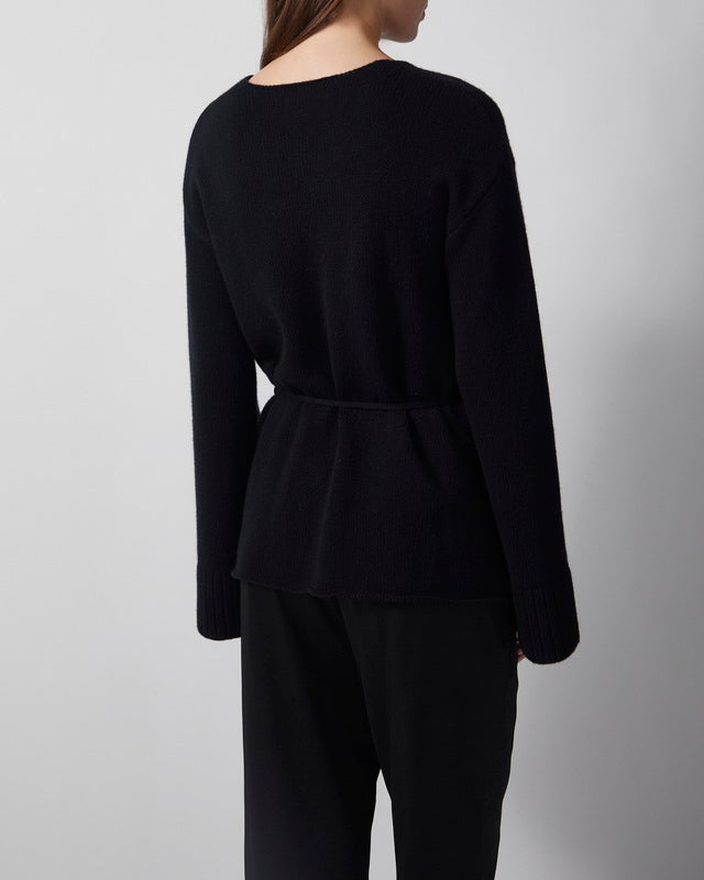 Wakakuu Icons Cardigan Cashmere Wool Wrap Black XS-S