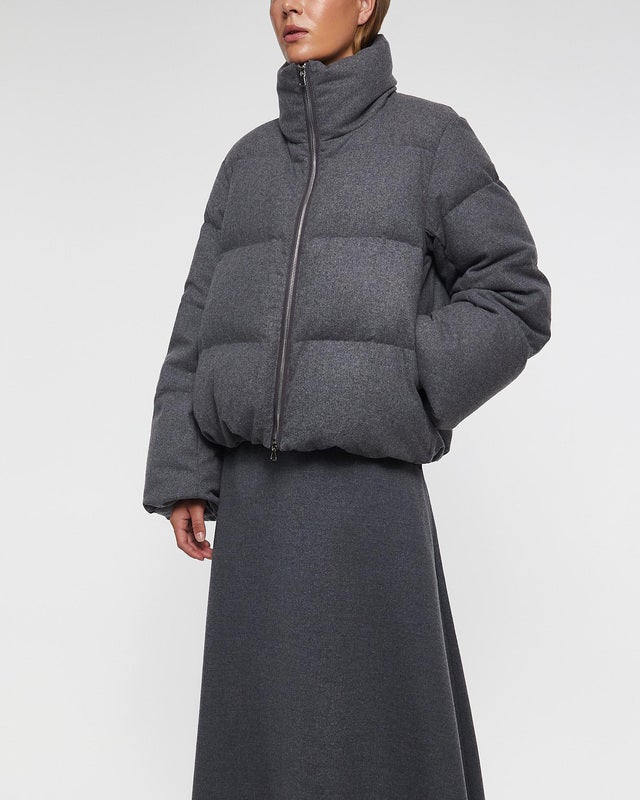 Wakakuu Icons Jacket Storm Puffer Wool Grey M