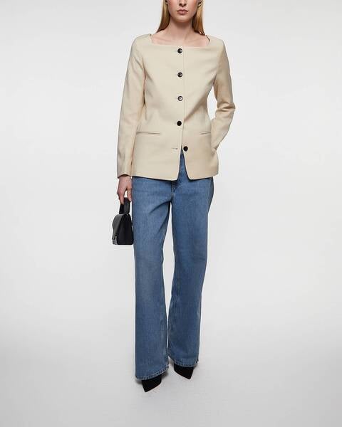 Blazer Square Neck  Beige 2