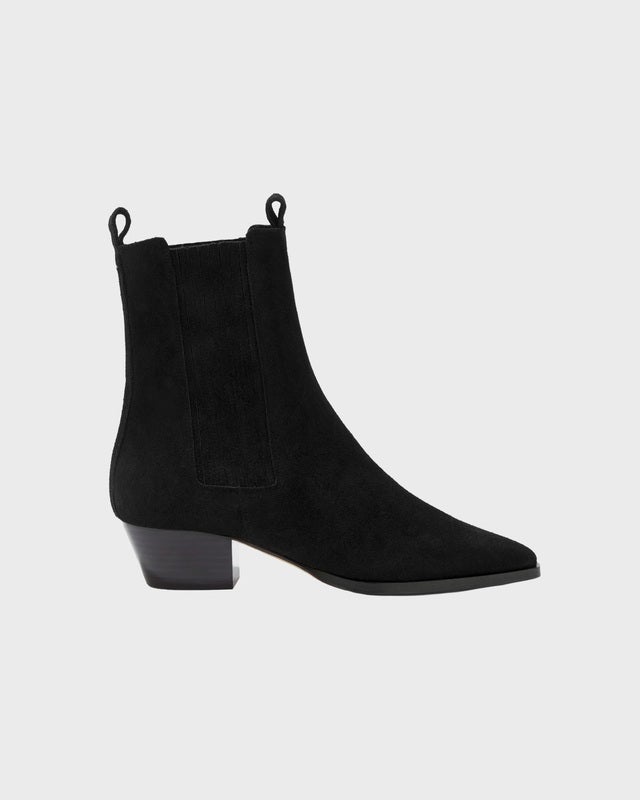 Aeyde Ankle Boots Agata Cow Suede Leather Black EUR 38