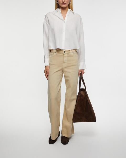 Jeans Lotta Cropped Cold Brew Beige 2