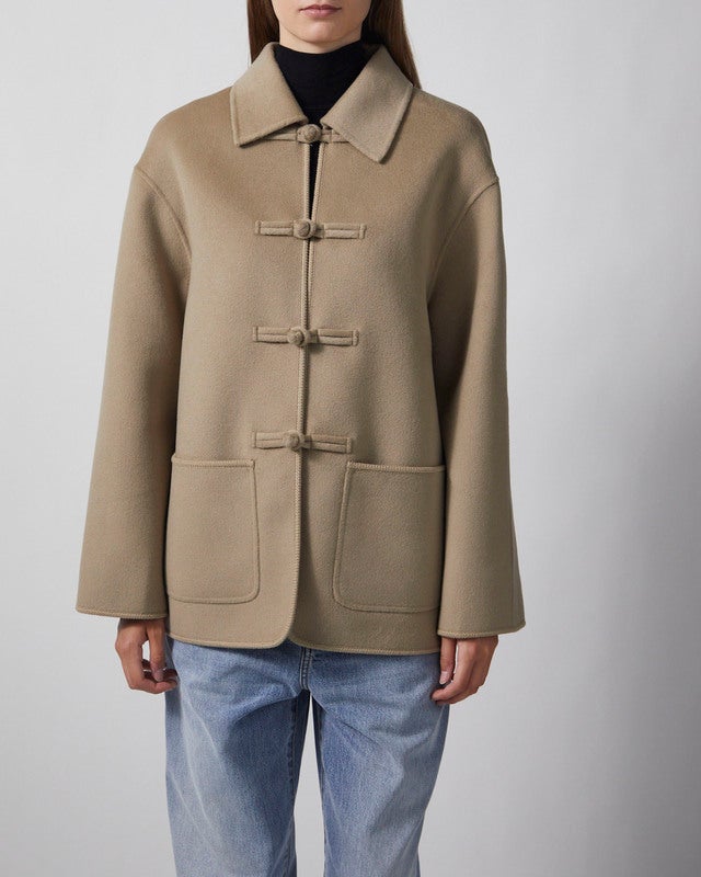 RÓHE Jacket Double-Faced Wool Pankou Closure Desert 34