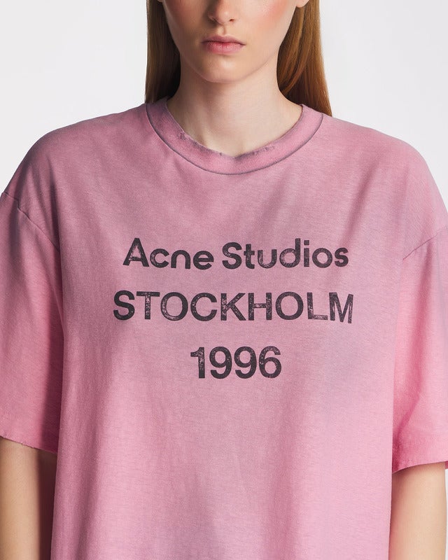 Acne Studios T-Shirt Logo Relaxed Fit Pink S