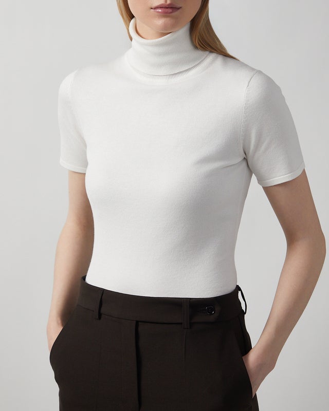 Andiata Top Pola Knit  White M