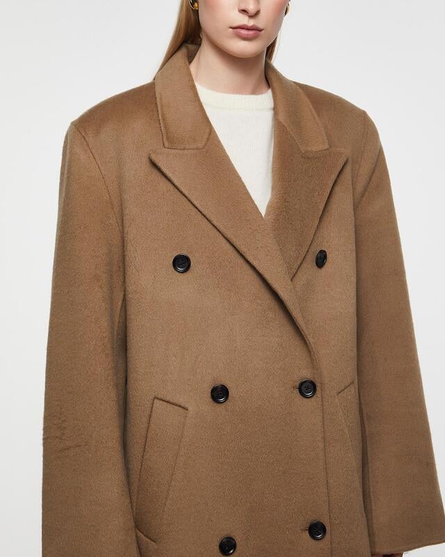 Almada Label  Coat Deja Double-Breasted Tan M