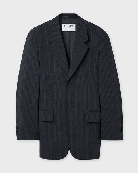 Blazer Hourglass Pinstripe  Anthracite 1