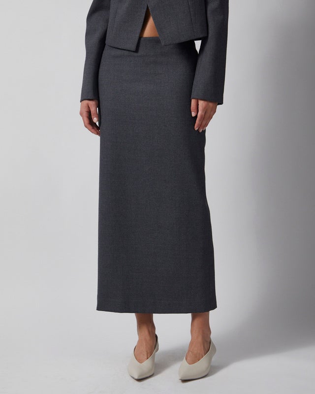 Wakakuu Icons Skirt Wool Pencil Grey XL