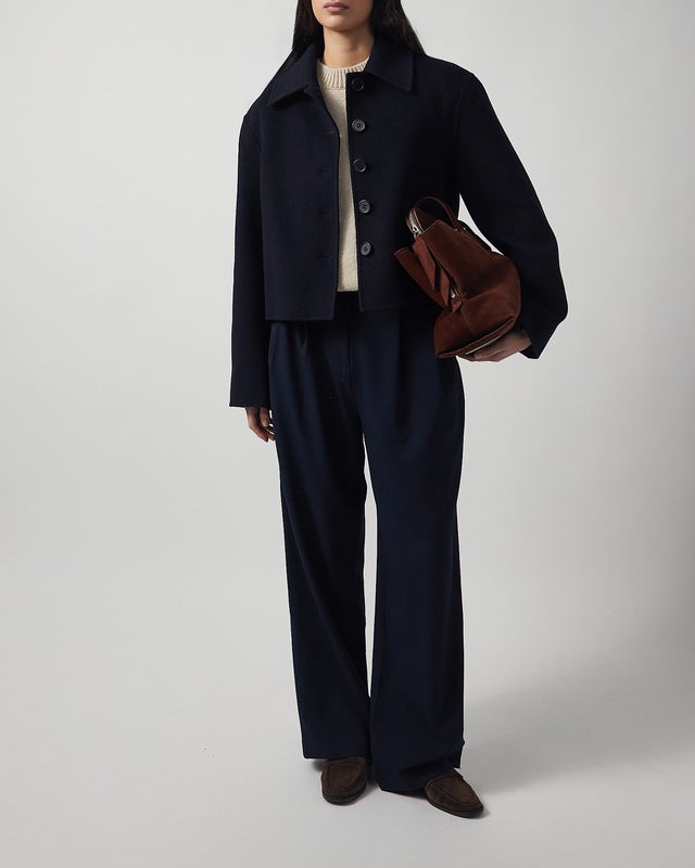 Wakakuu Icons Jacket Crop Wool Navy XL