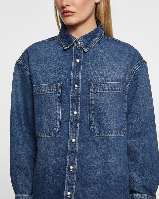 Anine Bing Shirt Dante Denim Blue XS