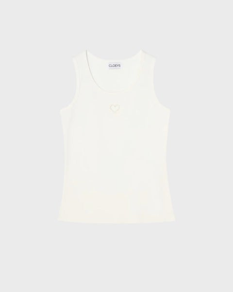 Tank Top Heart White 1